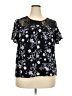 Angels 100% Rayon Black Short Sleeve Blouse Size 2X - photo 1