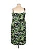 Boohoo 100% Polyester Tropical Green Casual Dress Size 18 - photo 2