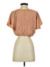 Sim & Sam 100% Rayon Tan Short Sleeve Top Size S - photo 2