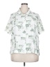 BonWorth Print Green Short Sleeve Blouse Size XXL (estimated) - photo 1