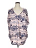 Assorted Brands Pink Short Sleeve Blouse Size 1X - photo 1