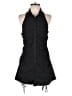 Superdown 100% Polyester Solid Black Romper Size M - photo 1
