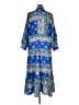 Three Sixty Five 100% Polyester Paisley Blue Casual Dress Size 1X - photo 2