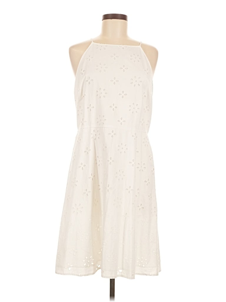 Pre-owned Ann Taylor Loft Casual Dress In Ivory