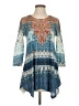 One World Blue 3/4 Sleeve Blouse Size S - photo 1