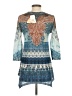 One World Blue 3/4 Sleeve Blouse Size S - photo 2