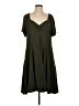 Unbranded Solid Green Casual Dress Size XXS (estimated) - photo 1