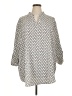 Unbranded 100% Polyester Polka Dots Silver 3/4 Sleeve Blouse Size XL - photo 1