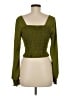 Open Edit 100% Polyester Green Long Sleeve Blouse Size M - photo 2