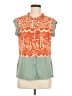 THML 100% Polyester Aztec Or Tribal Print Orange Sleeveless T-Shirt Size S - photo 1