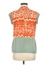 THML 100% Polyester Aztec Or Tribal Print Orange Sleeveless T-Shirt Size S - photo 2