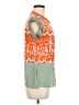THML 100% Polyester Aztec Or Tribal Print Orange Sleeveless T-Shirt Size S - photo 4