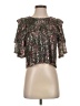 Saltwater LUXE 100% Polyester Silver Short Sleeve Blouse Size S - photo 1