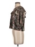 Saltwater LUXE 100% Polyester Silver Short Sleeve Blouse Size S - photo 5