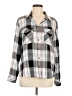Billy T 100% Lyocell Plaid Gray Long Sleeve Button-Down Shirt Size M - photo 1