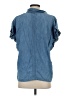 Madewell Blue Indigo Ruffle-Side Shirt Size XS - photo 2