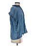 Madewell Blue Indigo Ruffle-Side Shirt Size XS - photo 4