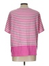 Cathy Daniels Stripes Pink Short Sleeve Blouse Size L - photo 2