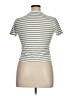 BLDWN Stripes Ivory Short Sleeve Turtleneck Size XL - photo 2