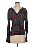 Richards 100% Viscose Teal Long Sleeve Blouse Size 2 - photo 1