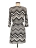 Ella Moss 100% Rayon Chevron-herringbone Black Gray Casual Dress Size M - photo 2
