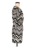 Ella Moss 100% Rayon Chevron-herringbone Black Gray Casual Dress Size M - photo 4