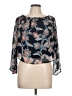 Love, Fire 100% Polyester Blue 3/4 Sleeve Blouse Size L - photo 1