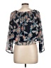 Love, Fire 100% Polyester Blue 3/4 Sleeve Blouse Size L - photo 2