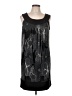 Glamour Graphic Black Casual Dress Size 12 - photo 1
