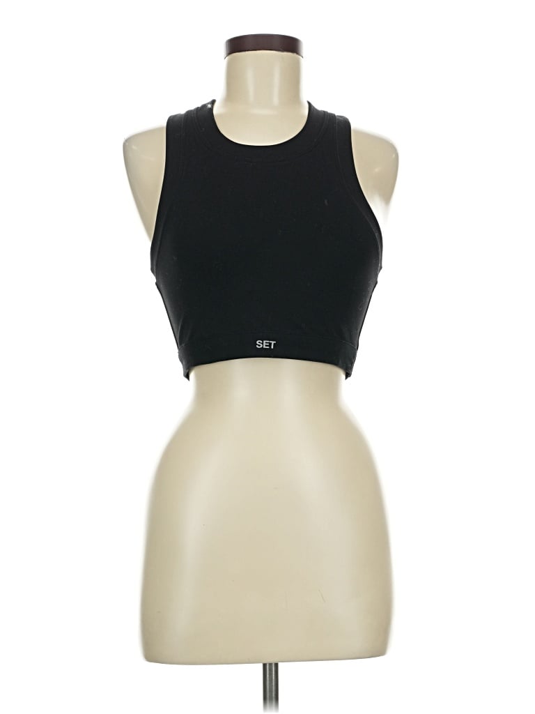 Set Active Tank Top Black Halter Neckline Tops - Used - Size Medium