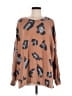 Dear Scarlett Animal Print Brown Pullover Sweater Size XL - photo 1