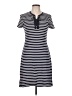 Chaps Stripes Blue Casual Dress Size L - photo 1