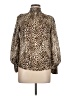 Unbranded Animal Print Brown Long Sleeve Blouse Size M (estimated) - photo 1