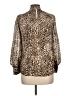 Unbranded Animal Print Brown Long Sleeve Blouse Size M (estimated) - photo 2