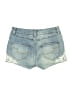 Ardene Paisley Blue Denim Shorts Size 1 - photo 2