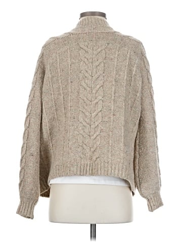 Madewell Bubble-Sleeve Cableknit Cardigan Sweater (view 2)