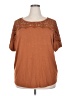 Rio & Rian Brown Short Sleeve Top Size 2X - photo 1
