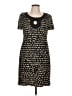 Connected Apparel Graphic Black Casual Dress Size 12 - photo 1