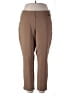 Rafaella Solid Brown Casual Pants Size 3X - photo 1