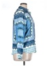 Zara Basic 100% Polyester Print Blue Long Sleeve Blouse Size XL - photo 4