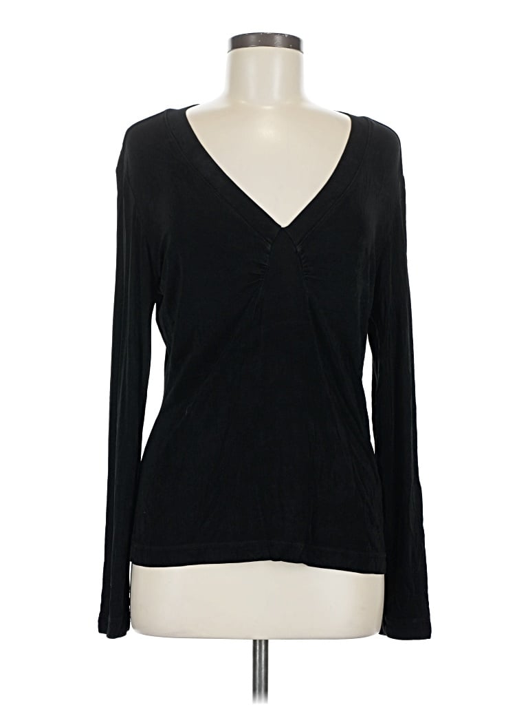 Pre-owned Travelers By Chico's Long Sleeve T-shirt In Black