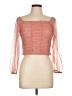 Ambiance 100% Polyester Orange 3/4 Sleeve Top Size L - photo 1