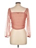 Ambiance 100% Polyester Orange 3/4 Sleeve Top Size L - photo 2