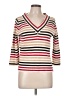 First Issue by Liz Claiborne Stripes Tan Pullover Sweater Size L - photo 1