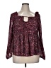 Torrid 100% Polyester Burgundy Long Sleeve Blouse Size 1X Plus (1) - photo 1