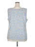 Draper's & Damon's 100% Polyester Blue Sleeveless Blouse Size 2X - photo 2