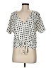 Zara Polka Dots Ivory Short Sleeve Blouse Size M - photo 1