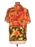 AGB 100% Polyester Tropical Orange Short Sleeve Blouse Size M - photo 2