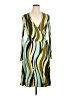 Topshop Print Green Casual Dress Size 14 - photo 1