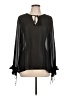 Lisa 100% Polyester Black Long Sleeve Blouse Size L - photo 1